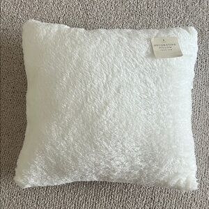 Faux Fur Decorative Pillow - White
